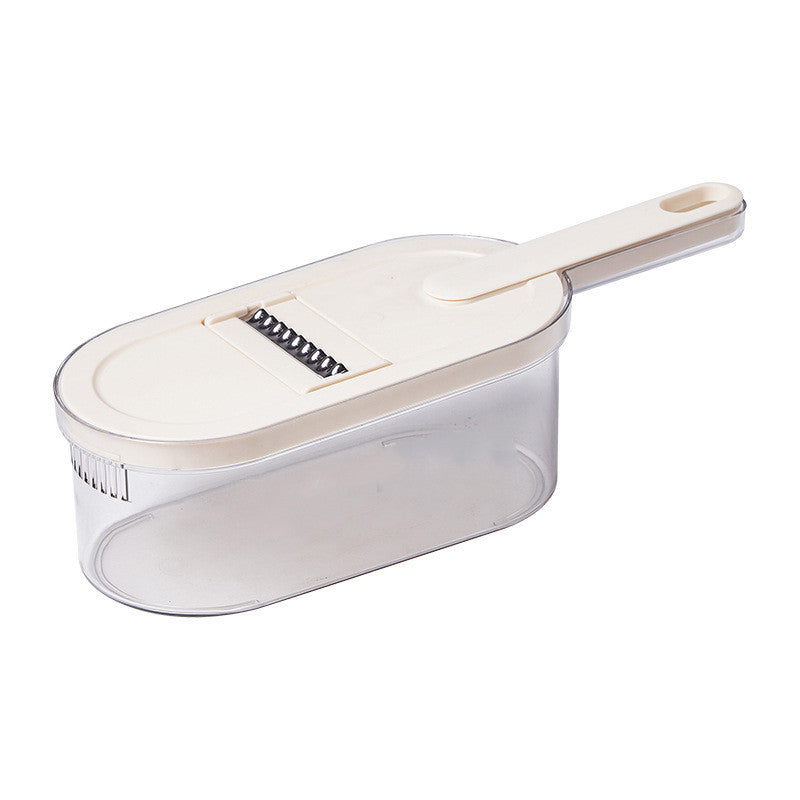 قطاعة خضراوات متعددة الوظائف جديدة مع سلة وفرشاة، أداة تقطيع محمولة للمطبخ