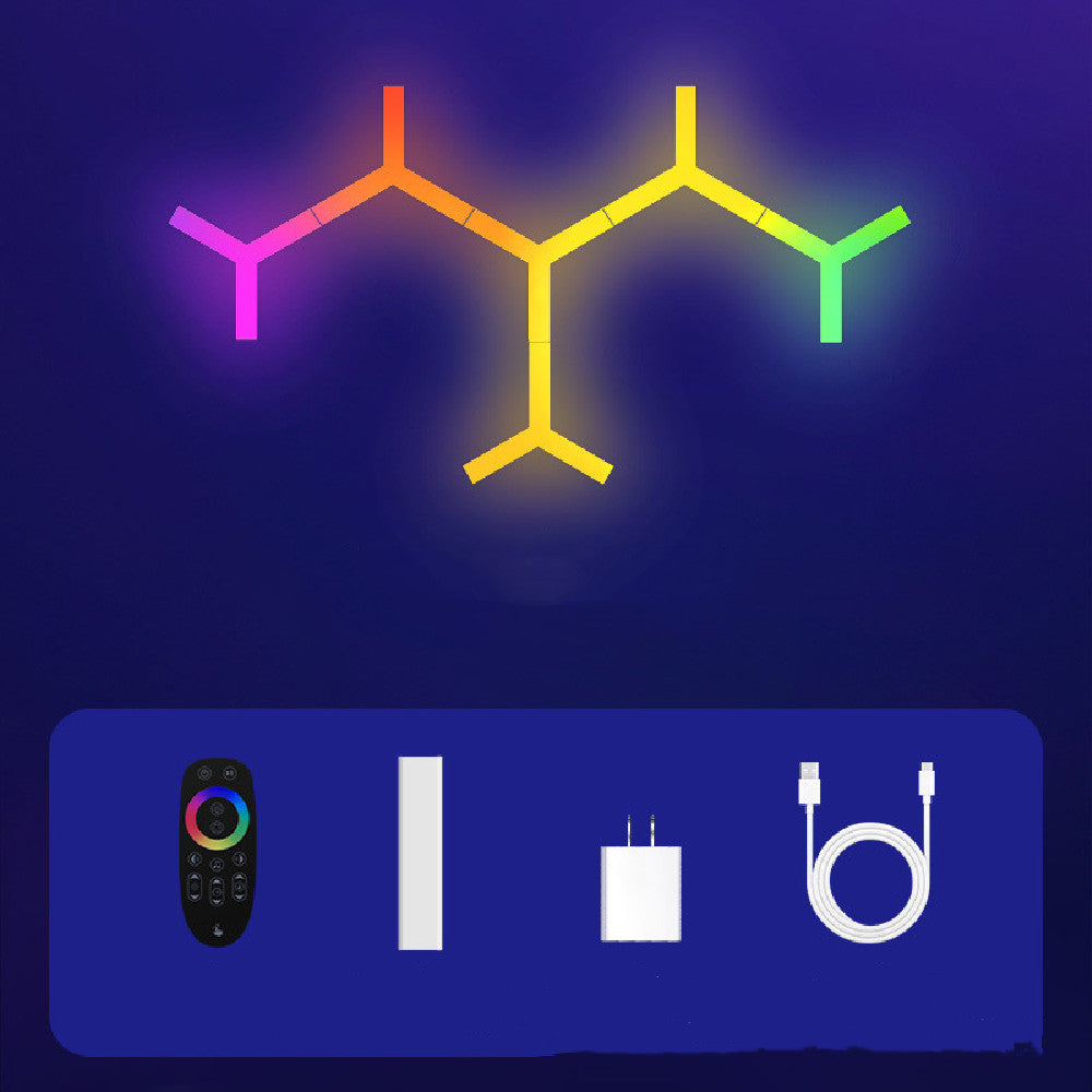إضاءة محيطة بأغصان ملونة بتقنية RGB