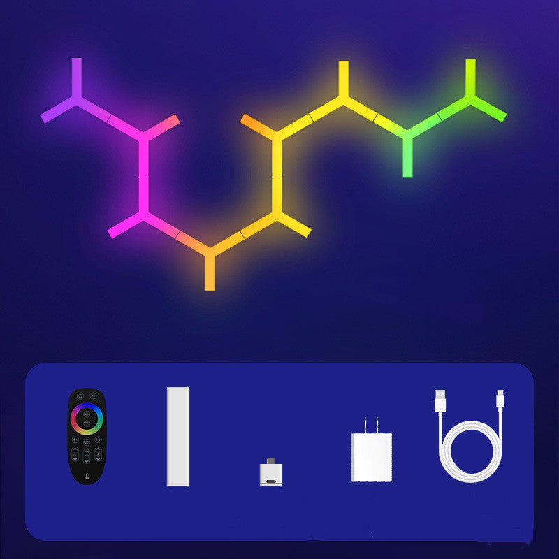 إضاءة محيطة بأغصان ملونة بتقنية RGB