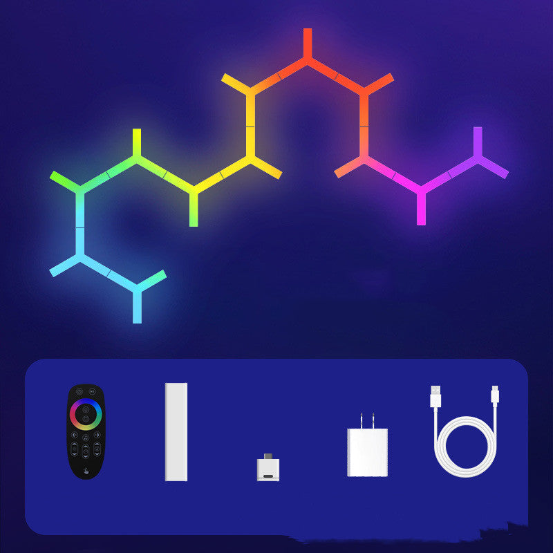 إضاءة محيطة بأغصان ملونة بتقنية RGB