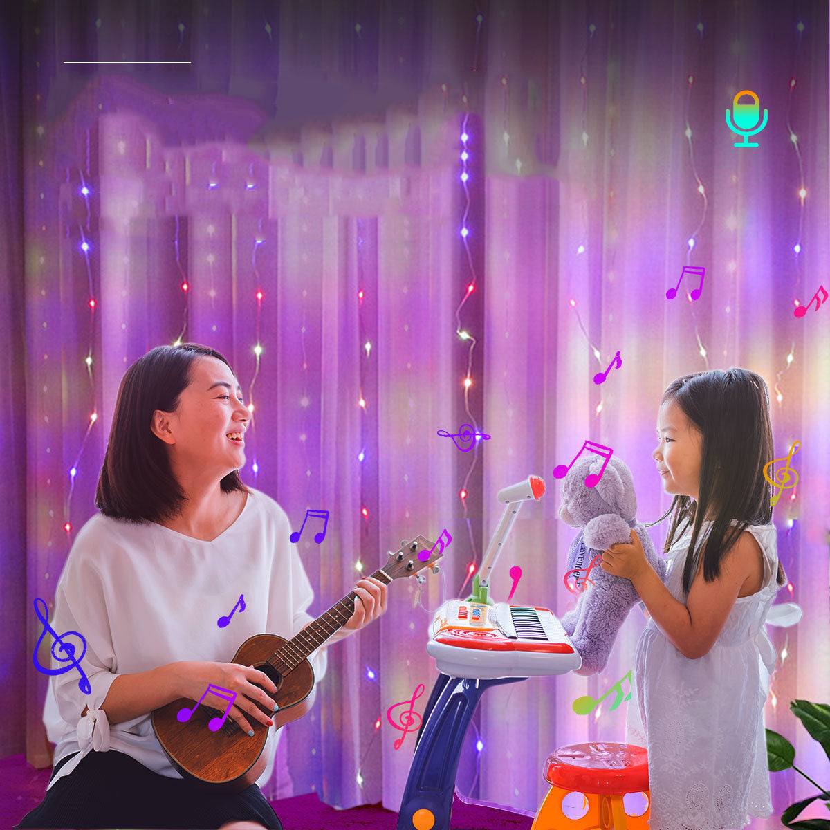 سلسلة إضاءة زينة لشجرة عيد الميلاد بألوان RGB